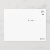  Bedankt Navy Blue & White Heart & Arrows Briefkaart (Achterkant)