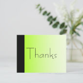 Bedankt Neon groen en zwart Briefkaart (Staand voorkant)
