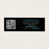 Bedankt! Neon Moderne Korting met QR-code Invoegen Mini Visitekaartjes (Achterkant)