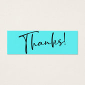 Bedankt! Neon Moderne Korting met QR-code Invoegen Mini Visitekaartjes (Voorkant)