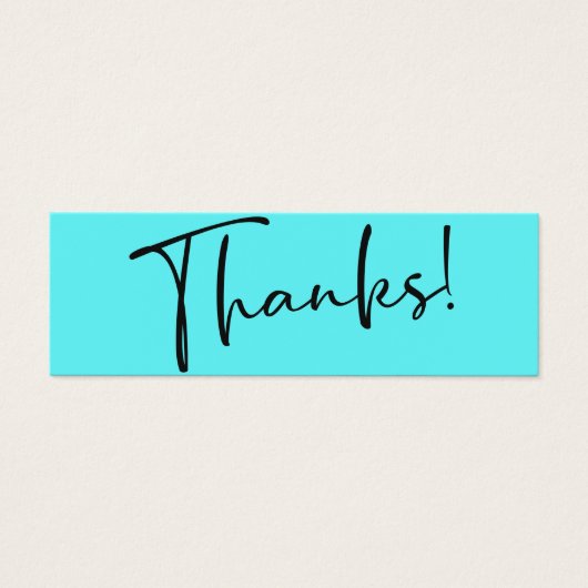 Bedankt! Neon Moderne Korting met QR-code Invoegen Mini Visitekaartjes (Voorkant)