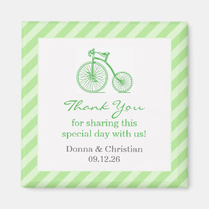 Bedankt Neutral Green Baby shower Favor Magnet