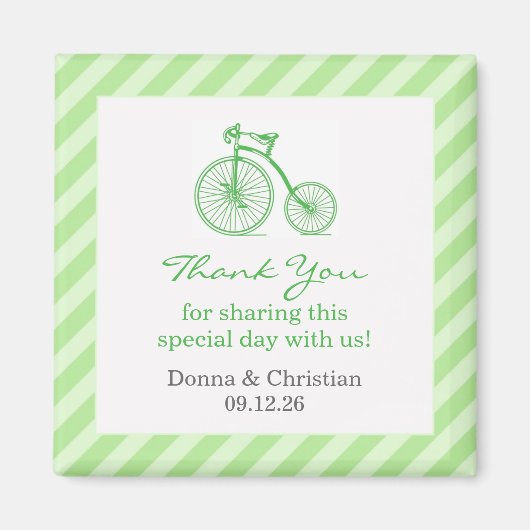 Bedankt Neutral Green Baby shower Favor Magnet (Voorkant)