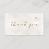 Bedankt Neutral Pastel White Marble Social Media Visitekaartje (Voorkant)