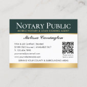 Bedankt Notaris Openbare foto Donkergroen Visitekaartje (Achterkant)