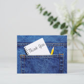 Bedankt Notitieboek in Pocket Briefkaart (Staand voorkant)