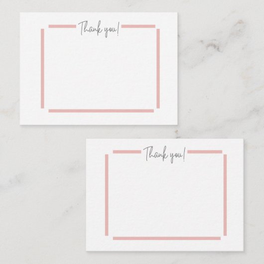 Bedankt Notitiekaartje (Voorkant / Achterkant)