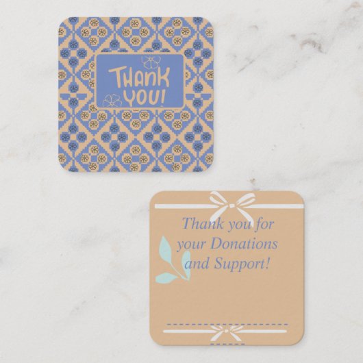 Bedankt Notitiekaartje (Voorkant / Achterkant)