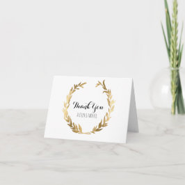 Bedankt Notities Laurel Wreath Gold Leaf Wedding