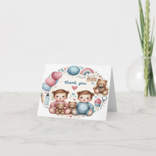 Bedankt Notities voor Twin meisjes of New Baby Gif