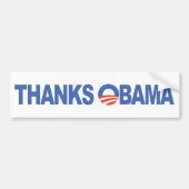 Bedankt Obama Bumpersticker (Voorkant)