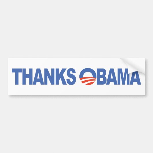Bedankt Obama Bumpersticker (Voorkant)