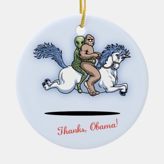 Bedankt, Obama! Keramisch Ornament (Voorkant)