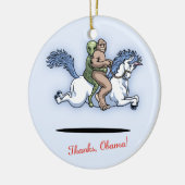 Bedankt, Obama! Keramisch Ornament (Links)