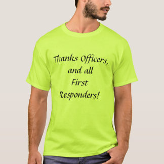 Bedankt officieren en alle eerstehulpverleners t-shirt