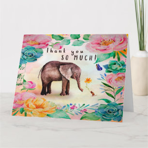 Bedankt olifant en muis kaart