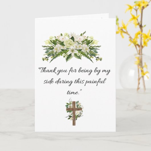 Bedankt om aan mijn zijde te staan - Sympathy Card Kaart (Gele Bloem)