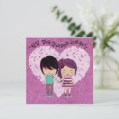 "Bedankt om altijd aan mijn kant te zijn" - in het Feestdagenkaart (Staand voorkant)