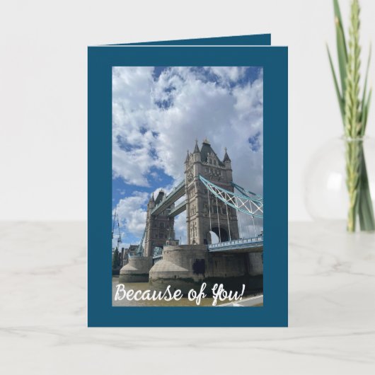 Bedankt om daar te zijn kaart. (Voorkant)