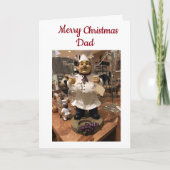 BEDANKT OM DE "BESTE KOK" VADER TE ZIJN MET KERST FEESTDAGEN KAART (Voorkant)