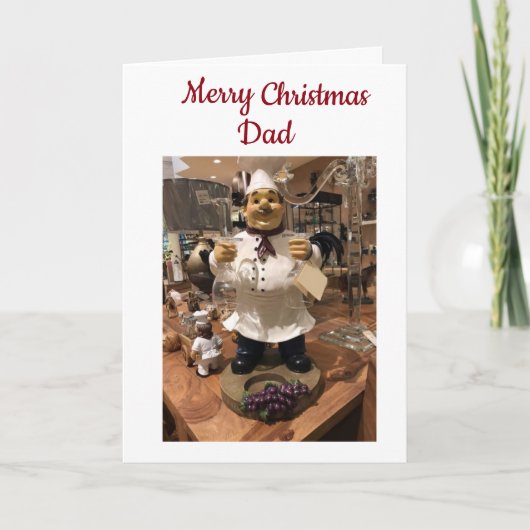 BEDANKT OM DE "BESTE KOK" VADER TE ZIJN MET KERST FEESTDAGEN KAART (Voorkant)