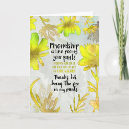 Bedankt om de Pee te zijn in mijn ouders Kaart