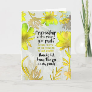 Bedankt om de Pee te zijn in mijn ouders Kaart