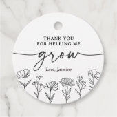 Bedankt om de waardering van leerkrachten te vergr bedankjes labels (Voorkant)