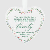 Bedankt om deel uit te maken van mijn familie ornament (voorkant)