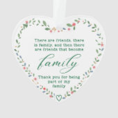 Bedankt om deel uit te maken van mijn familie ornament (achterkant)