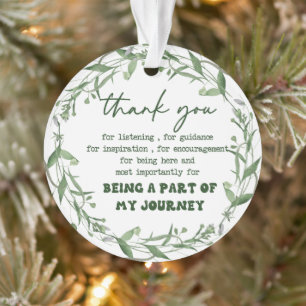 Bedankt om deel uit te maken van mijn reis ornament