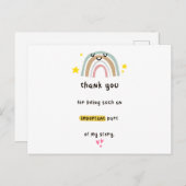 Bedankt om deel uit te maken van mijn verhaal Kaar Briefkaart (Voorkant / Achterkant)