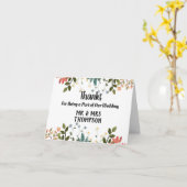 Bedankt om deel uit te maken van onze bruiloft dan kaart (Gele Bloem)