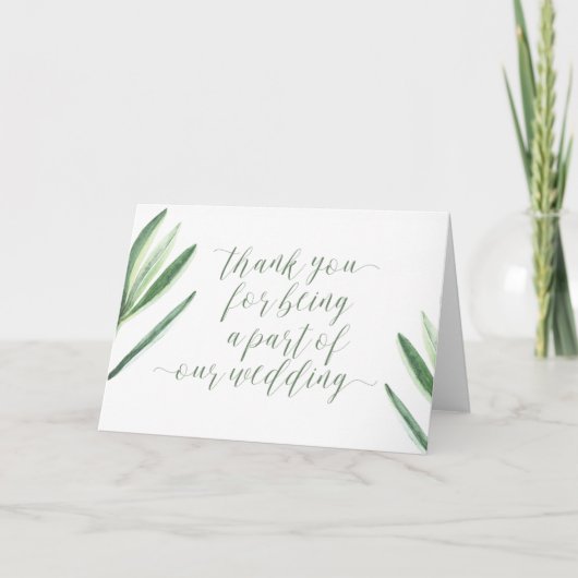 Bedankt om deel uit te maken van onze bruiloft Kaa (Voorkant)