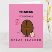 Bedankt om een geweldige docent te zijn A+ Kaart (Gele Bloem)