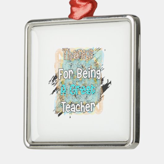 Bedankt om een geweldige leraar te zijn metalen ornament (Links)