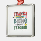 Bedankt om een geweldige leraar te zijn metalen ornament (Links)