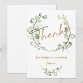 Bedankt om een geweldige vriend te zijn kaart (Voorkant / Achterkant)