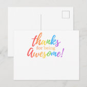 Bedankt om geweldige te worden feestdagenkaart (Voorkant / Achterkant)