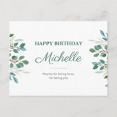 Bedankt om hier te zijn, omdat je je bent Birthday Briefkaart (Voorkant)