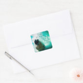 Bedankt om in actie te komen vierkante sticker (Envelop)