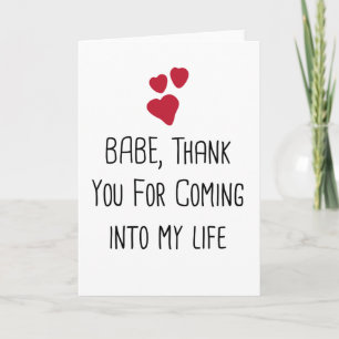 Bedankt om in mijn leven te zijn, ik hou van je kaart
