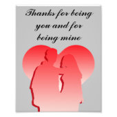 Bedankt om jou te zijn foto afdruk (Voorkant)