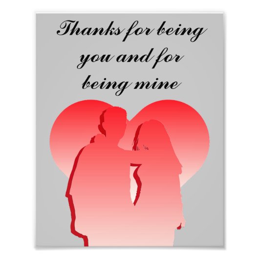 Bedankt om jou te zijn foto afdruk (Voorkant)