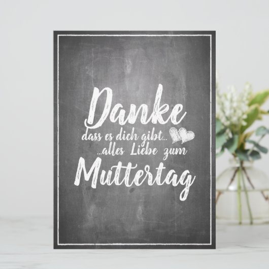 Bedankt om jou te zijn! Moederdag-alkbord (Staand voorkant)