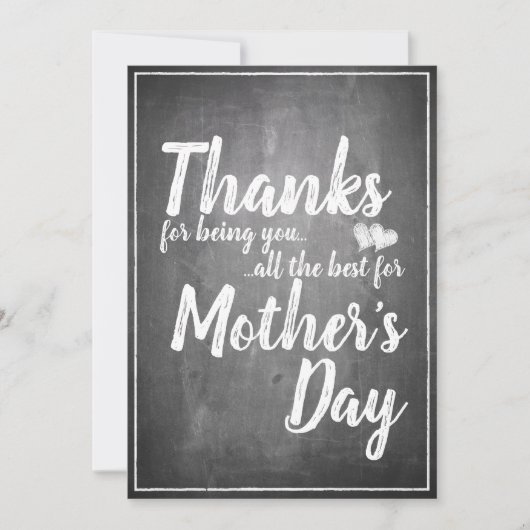 Bedankt om jou te zijn! Moederdag-alkbord (Voorkant)