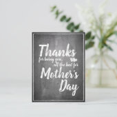Bedankt om jou te zijn! Moederdag-alkbord Feestdagenkaart (Staand voorkant)
