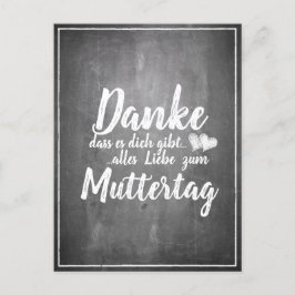 Bedankt om jou te zijn! Moederdag-alkbord Feestdagenkaart