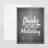 Bedankt om jou te zijn! Moederdag-alkbord Feestdagenkaart (Voorkant / Achterkant)