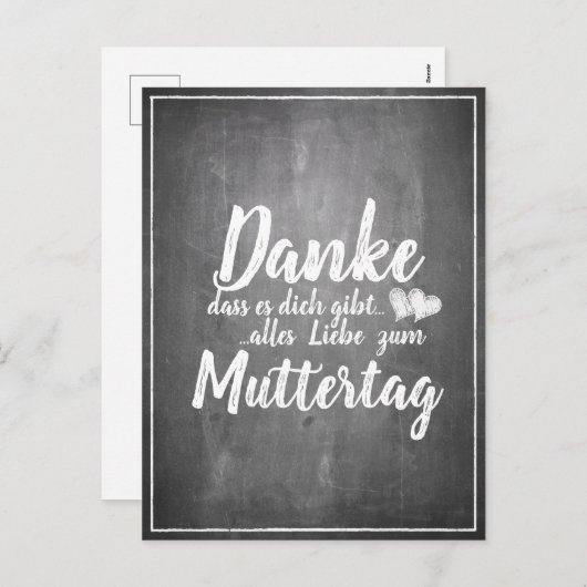 Bedankt om jou te zijn! Moederdag-alkbord Feestdagenkaart (Voorkant / Achterkant)